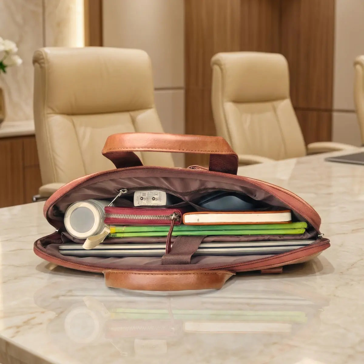 Legacy Laptop Messenger Bag- Tan