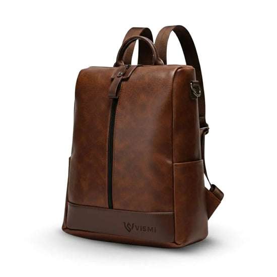 Timeless Aura Women Backpack Handbag - Coffee Brown