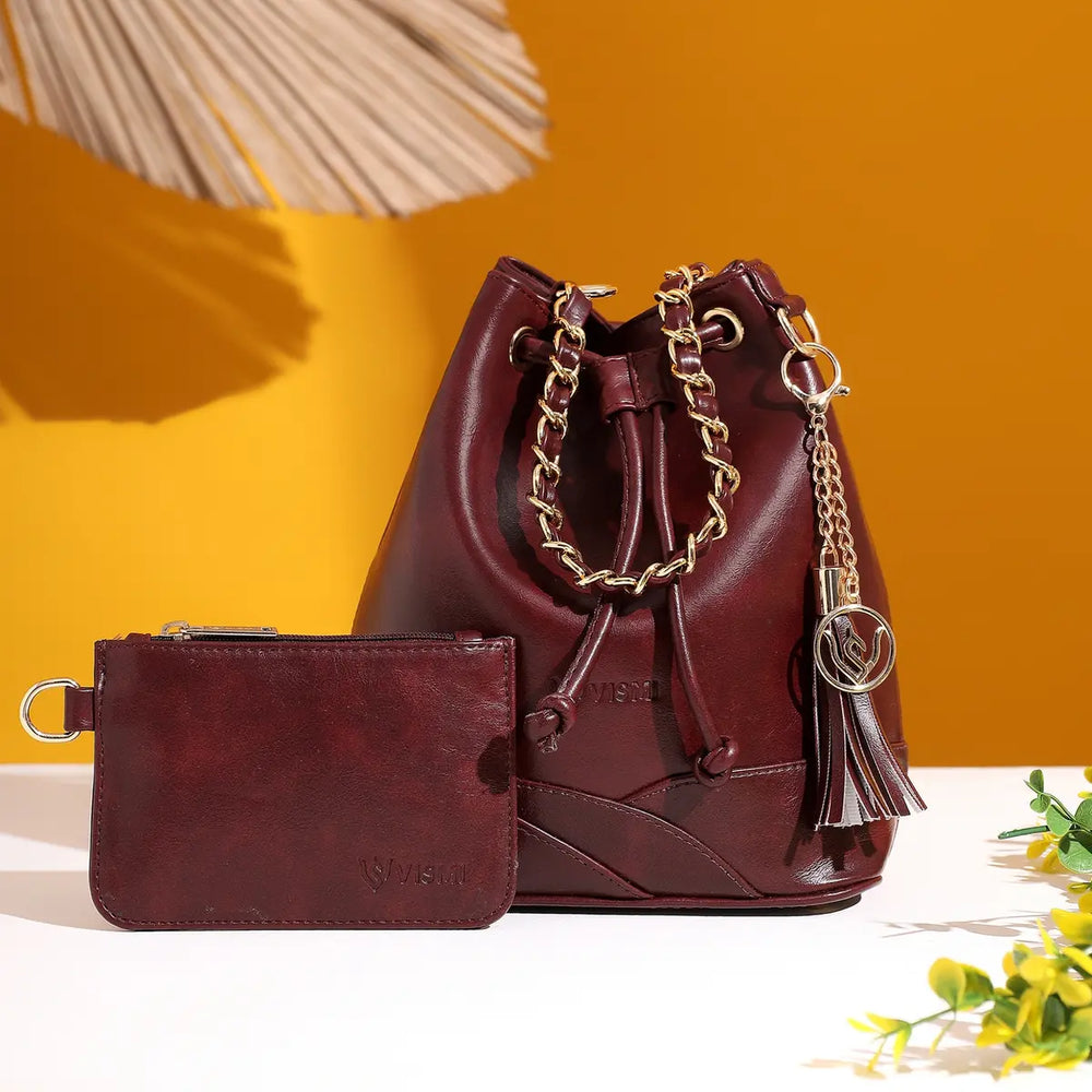 Timeless Charm Evening Bag - Wine