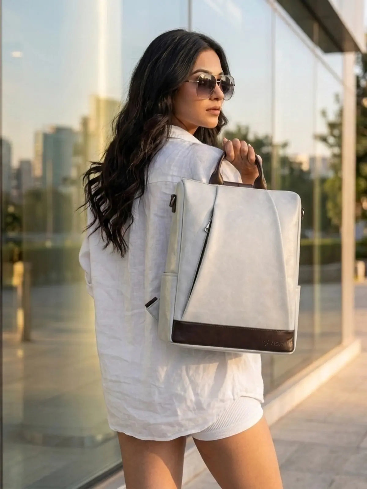 Timeless Kiara  Women Backpack Handbag - Grey