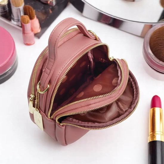 Stylish Sling Crossbody Handbag- Blush Pink