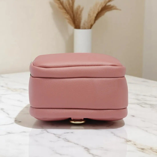 Stylish Sling Crossbody Handbag- Blush Pink