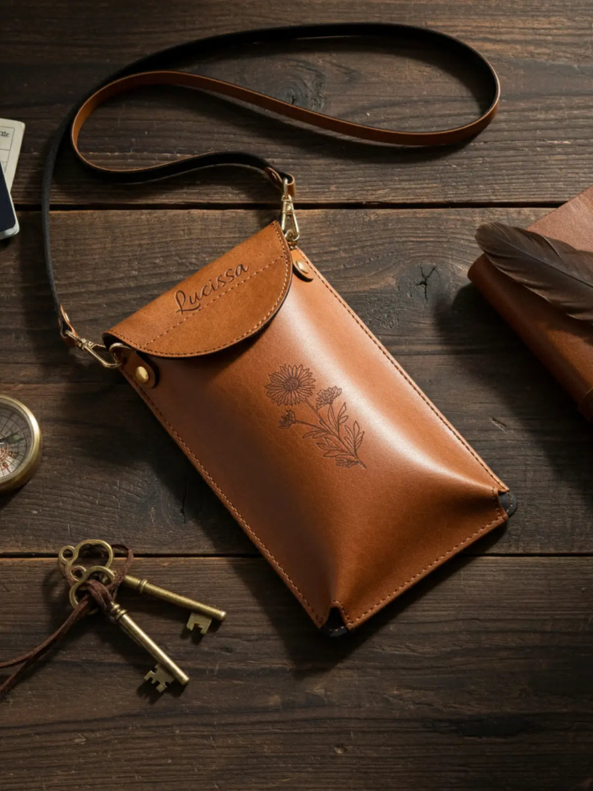 Formé Phone Sling Bag - Tan