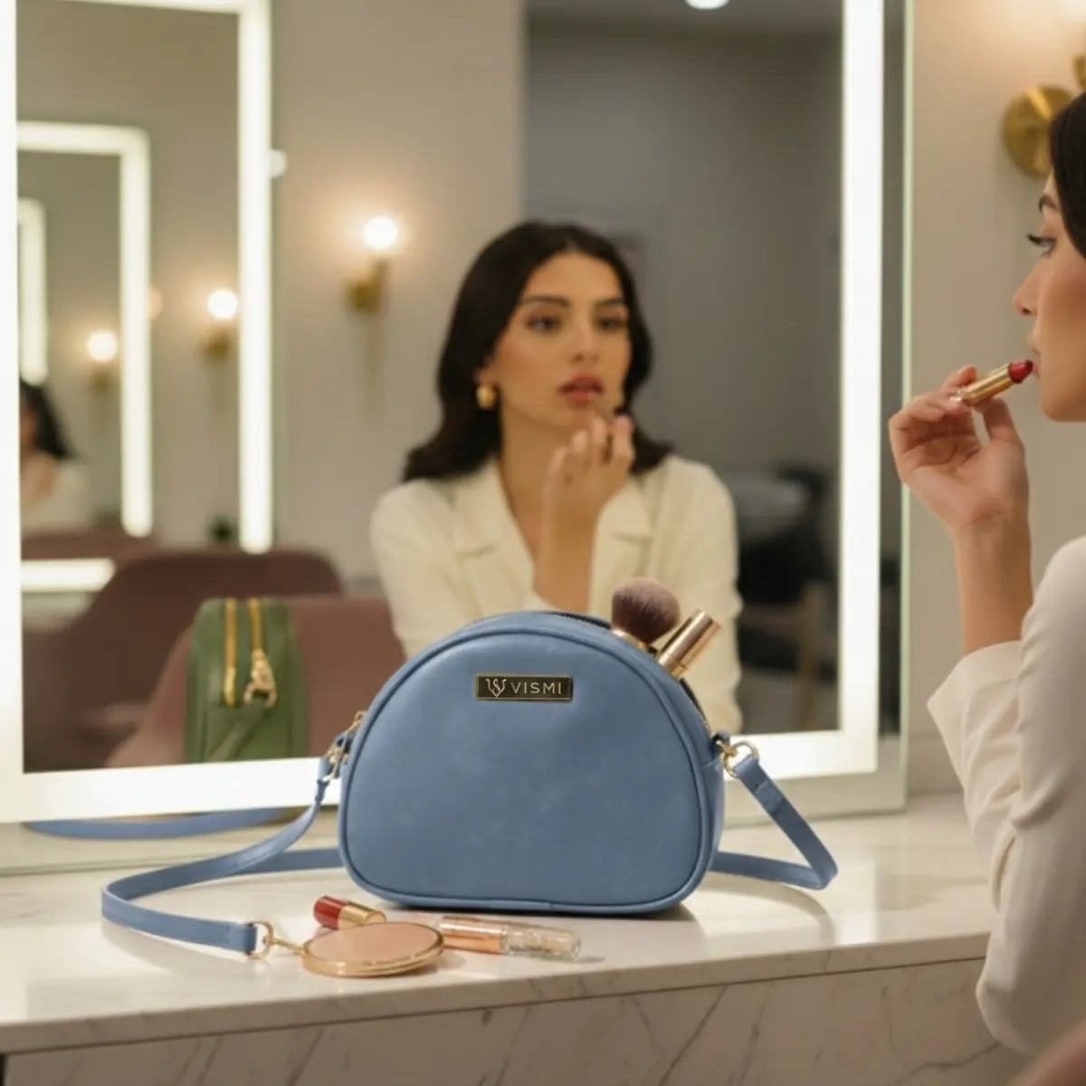 Timeless Chic Women's Sling Bag - Sky Blue