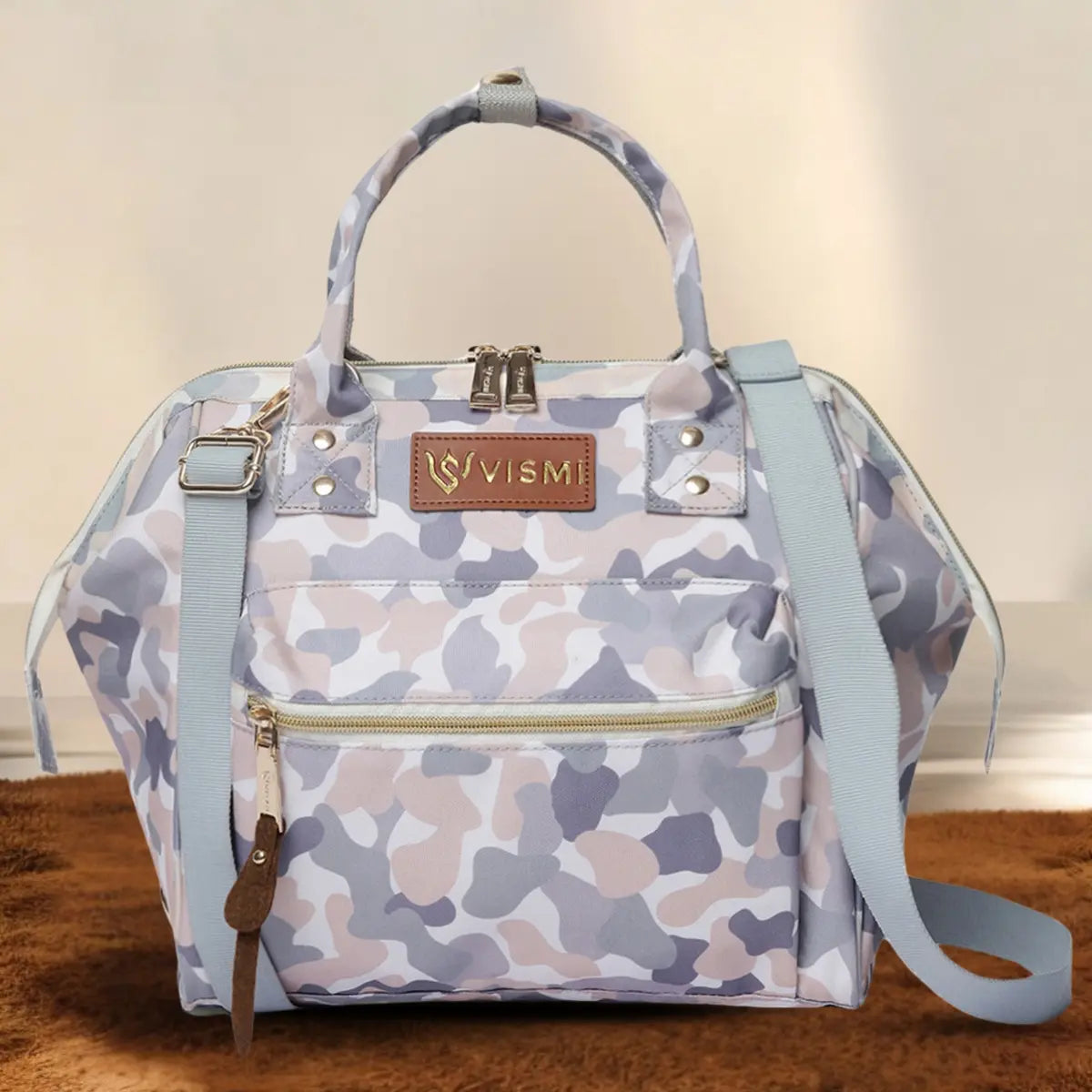 Itsy Bitsy Mini Diaper Bag - White Camoflogue