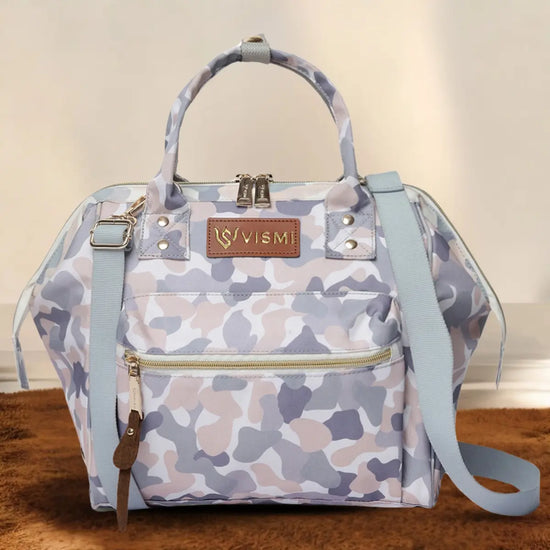 Itsy Bitsy Mini Diaper Bag - White Camoflogue