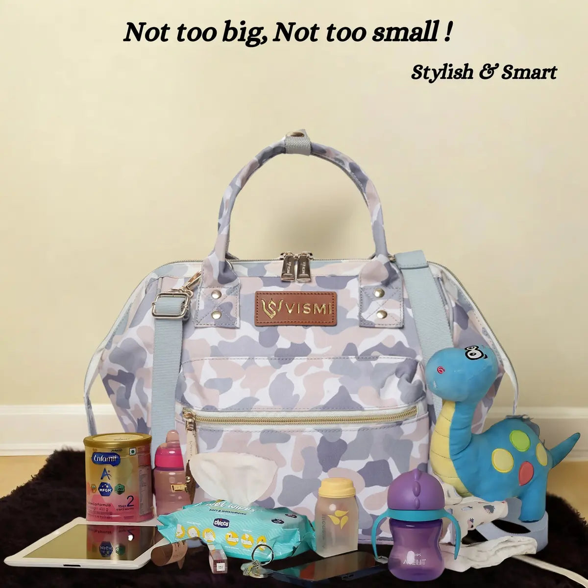 Itsy Bitsy Mini Diaper Bag - White Camoflogue