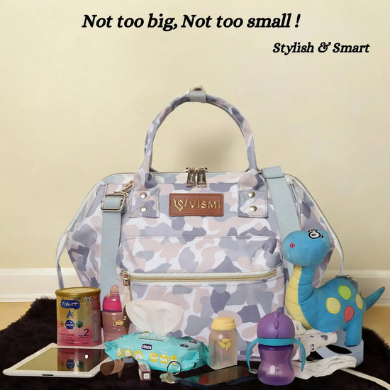 Itsy Bitsy Mini Diaper Bag - White Camoflogue