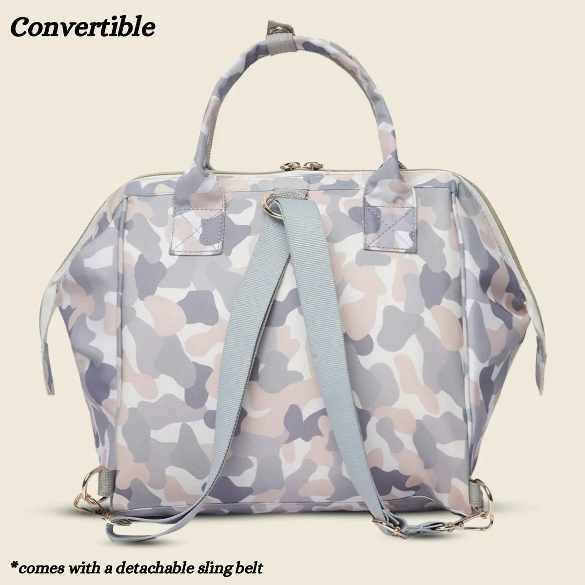 Itsy Bitsy Mini Diaper Bag - White Camoflogue