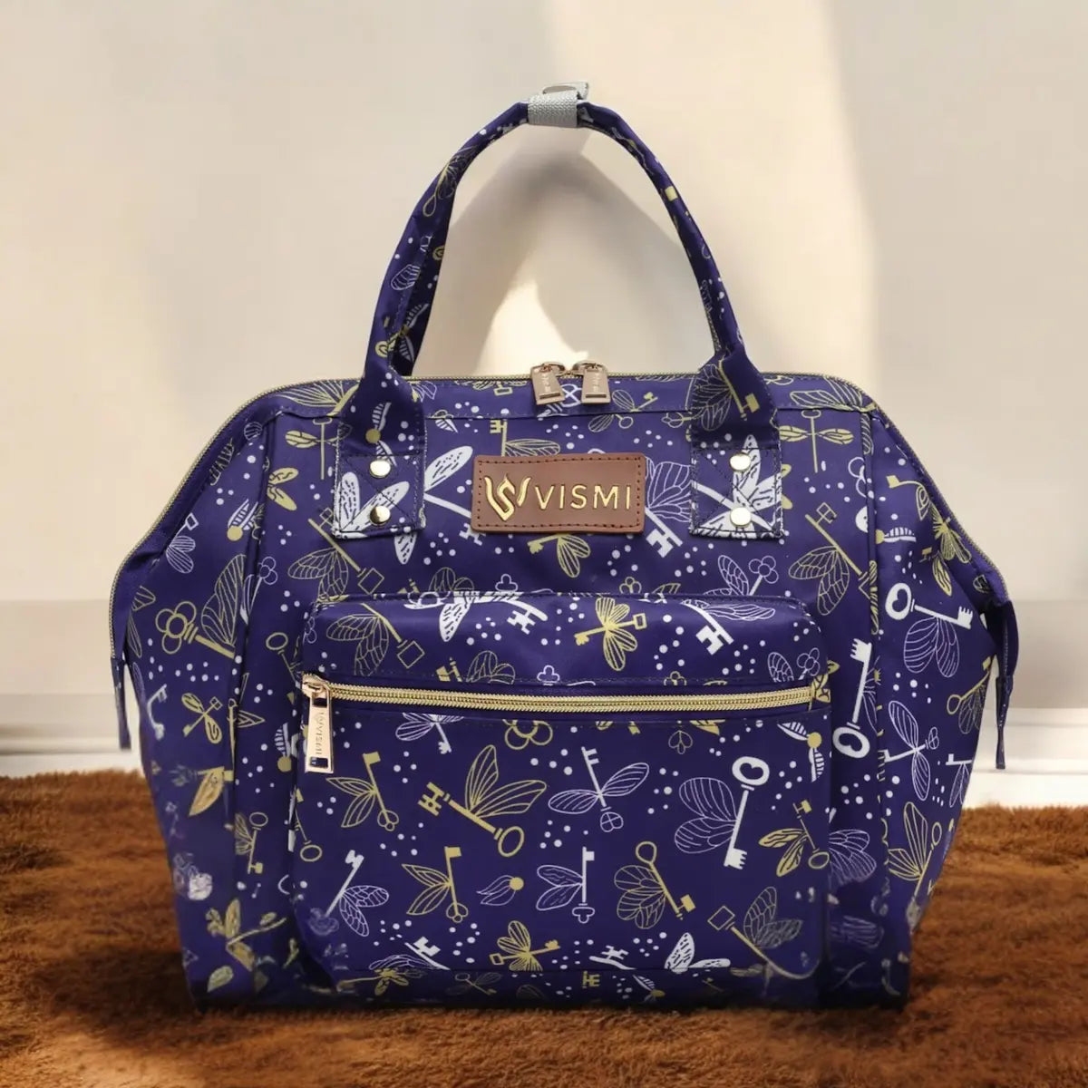Itsy Bitsy Mini Diaper Bag - Flying Keys Purple