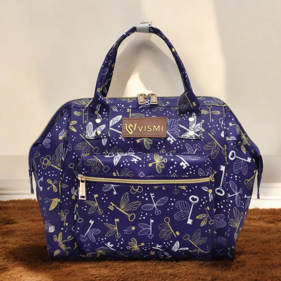 Itsy Bitsy Mini Diaper Bag - Flying Keys Purple