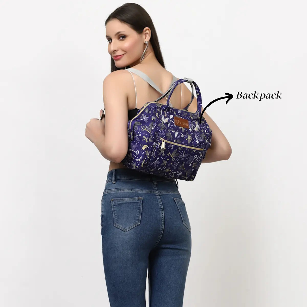 Itsy Bitsy Mini Diaper Bag - Flying Keys Purple