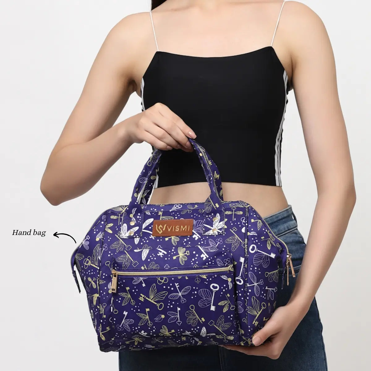 Itsy Bitsy Mini Diaper Bag - Flying Keys Purple