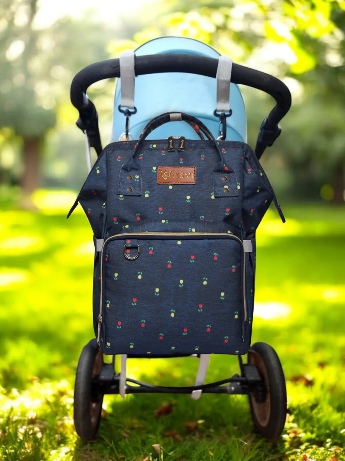 Snappy Zappy Backpack Diaper Bag - Navy Blue