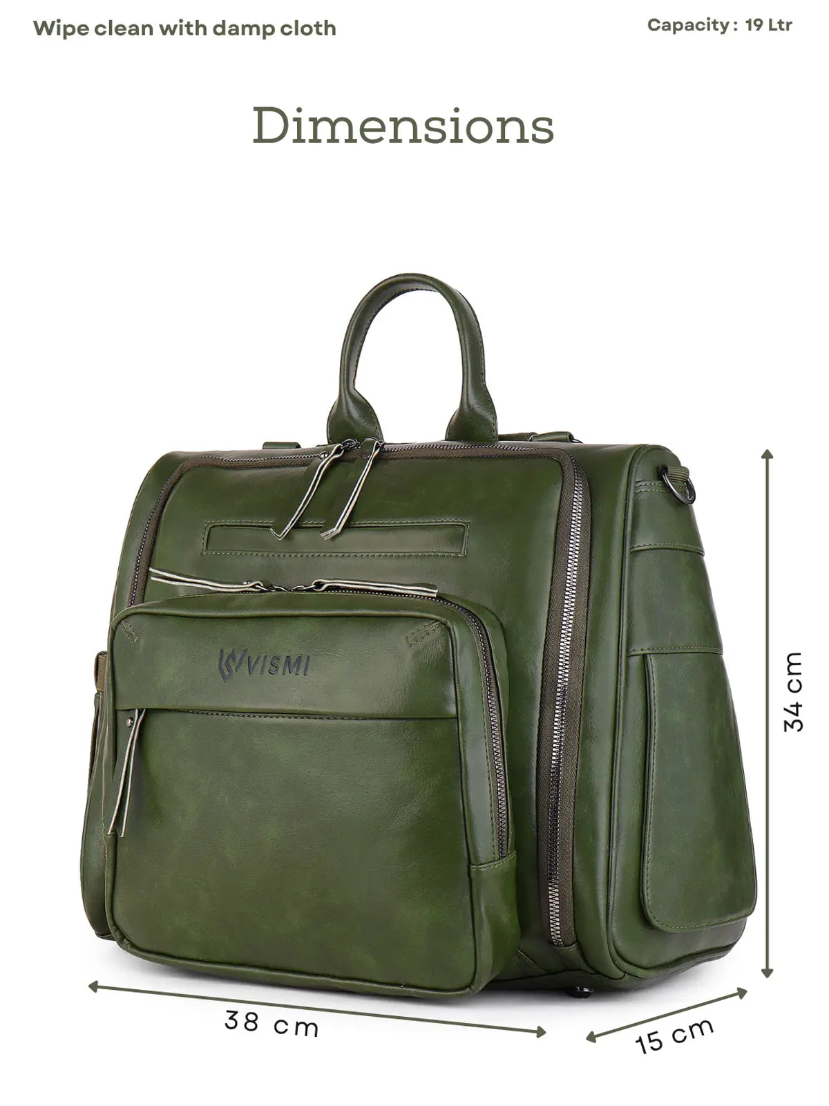Timeless Backpack Messenger Diaper Bag - Olive Green