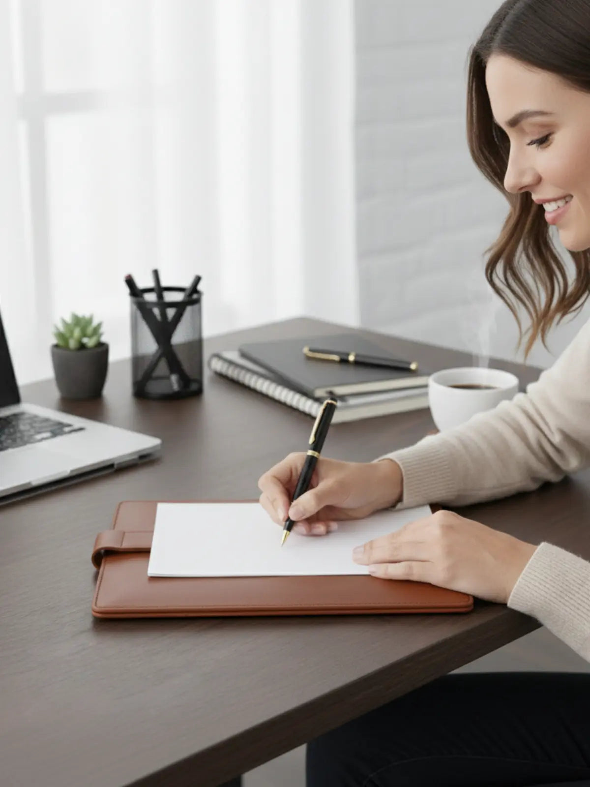 Personalized Vegan Leather Document Organizer