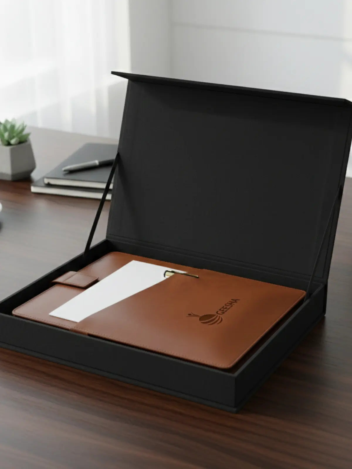 Personalized Vegan Leather Document Organizer