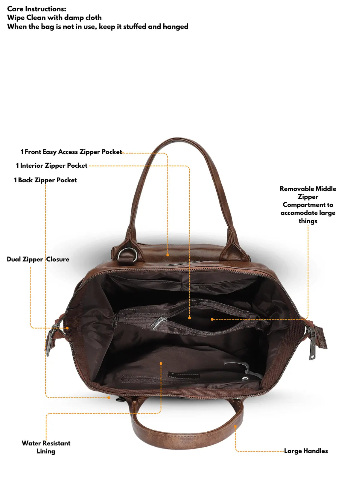 Timeless Trinity 3 in 1 Bag - Coffee Brown