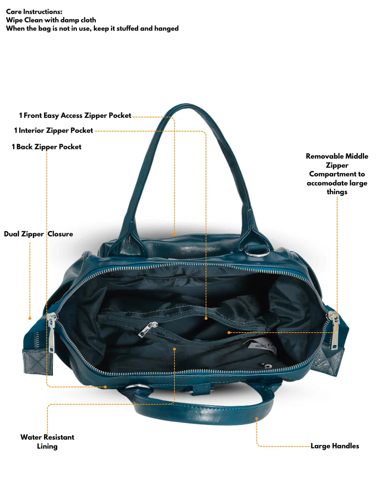 Timeless Trinity 3 in 1 Bag - Teal blue