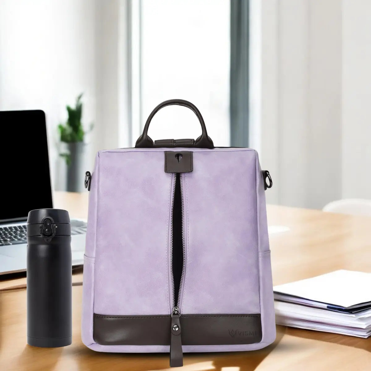 Timeless Aura Women Backpack Handbag - Lavender