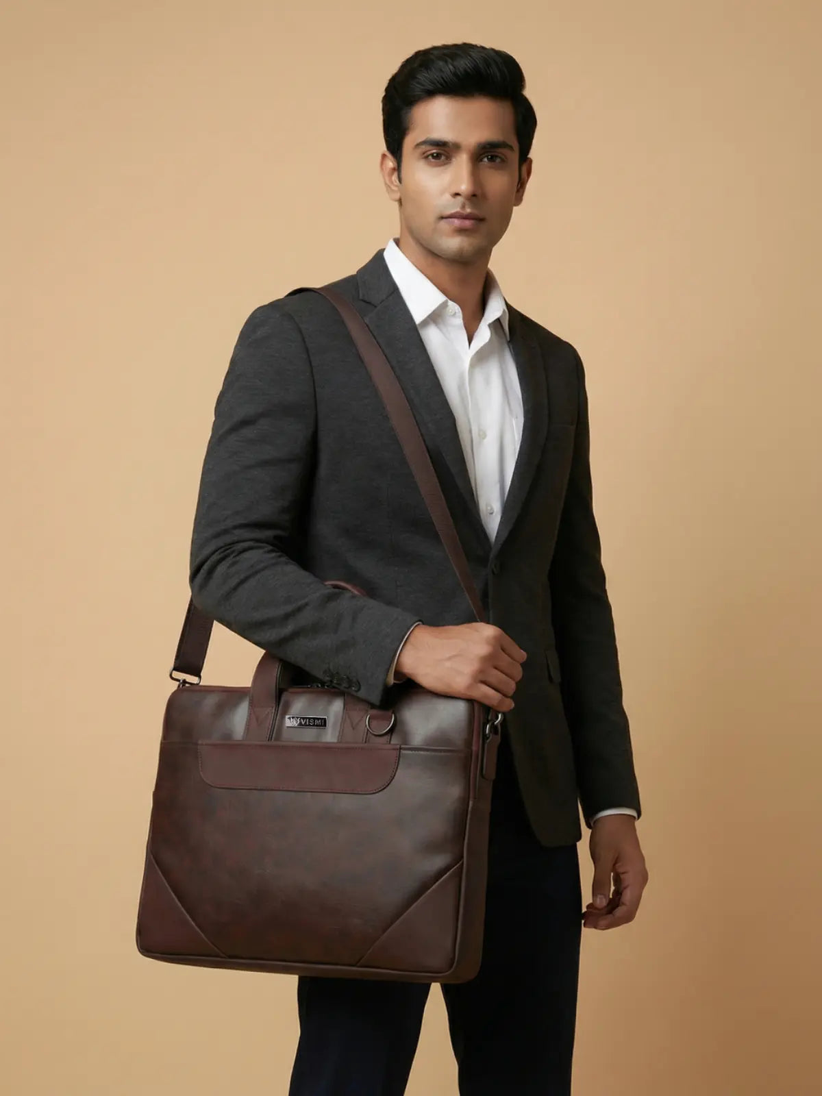 Summit Proline Laptop Messenger Bag - Coffee Brown