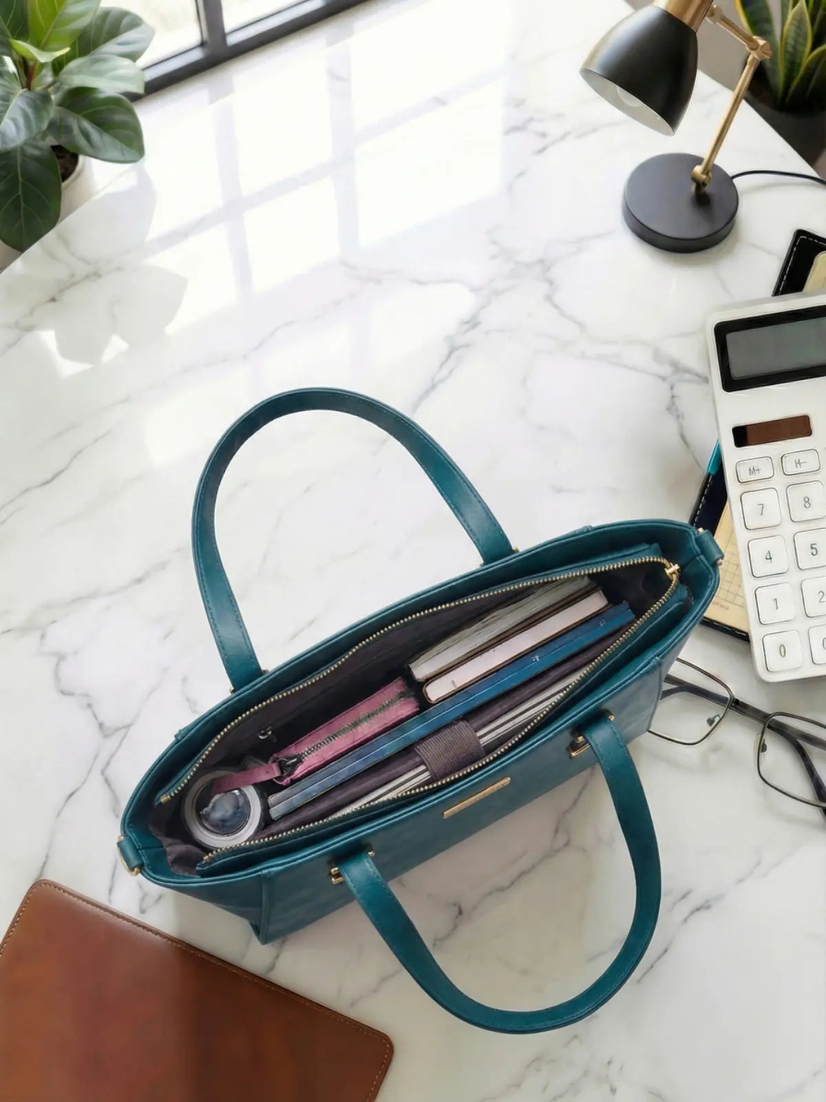 Timeless Contour Laptop Handbags - Teal Blue