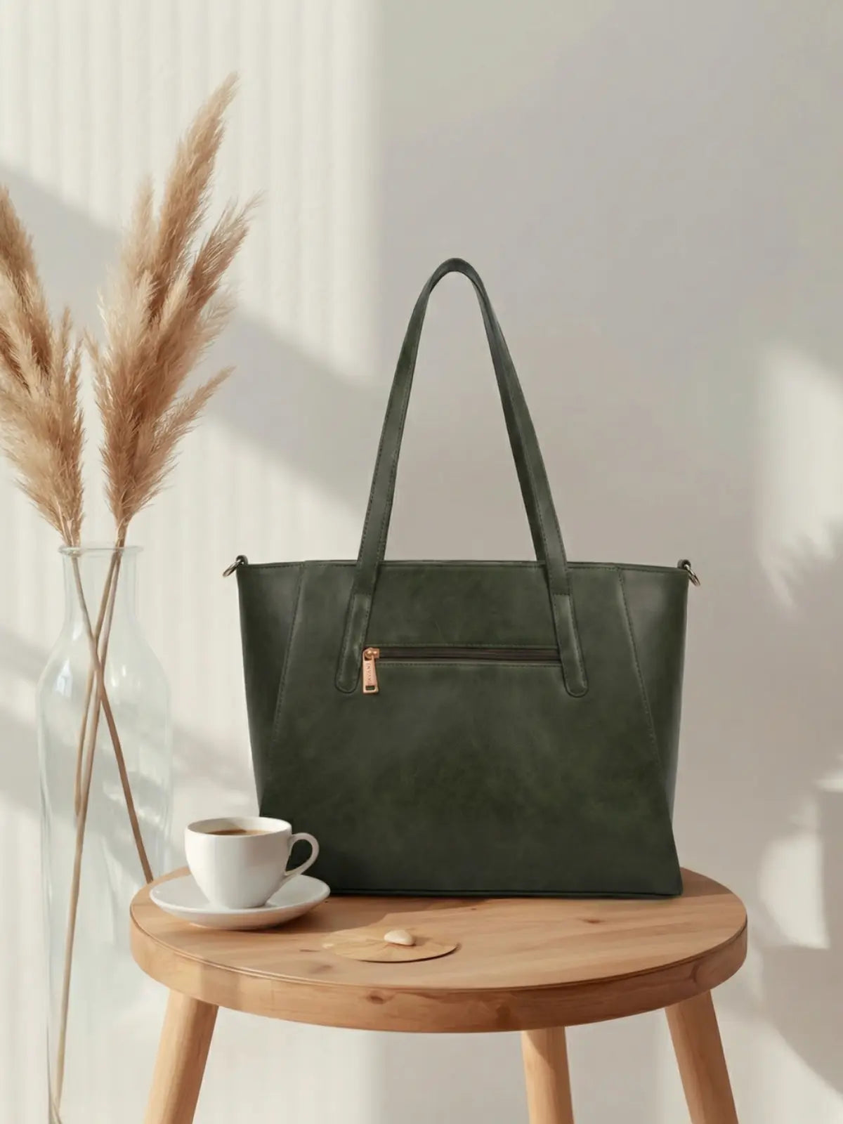 Timeless Contour Laptop Handbags - Olive Green