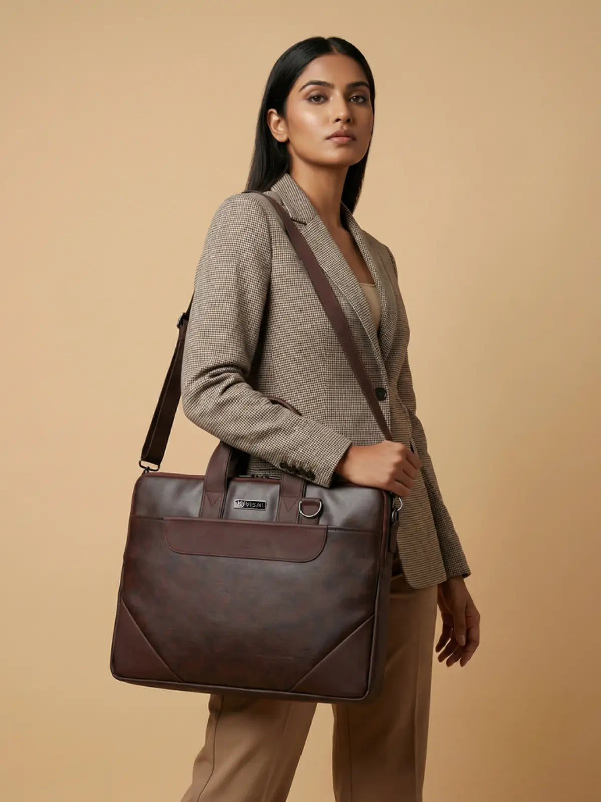 Summit Proline Laptop Messenger Bag - Coffee Brown