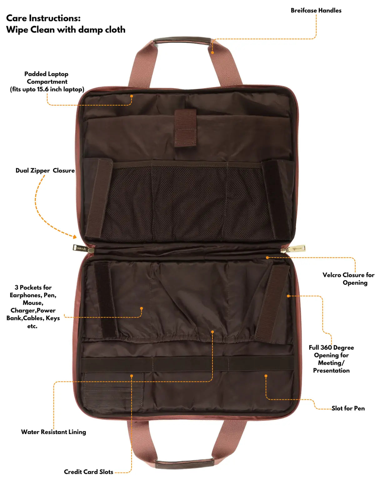 Timeless Unity Laptop Messenger Bag - Blush Pink