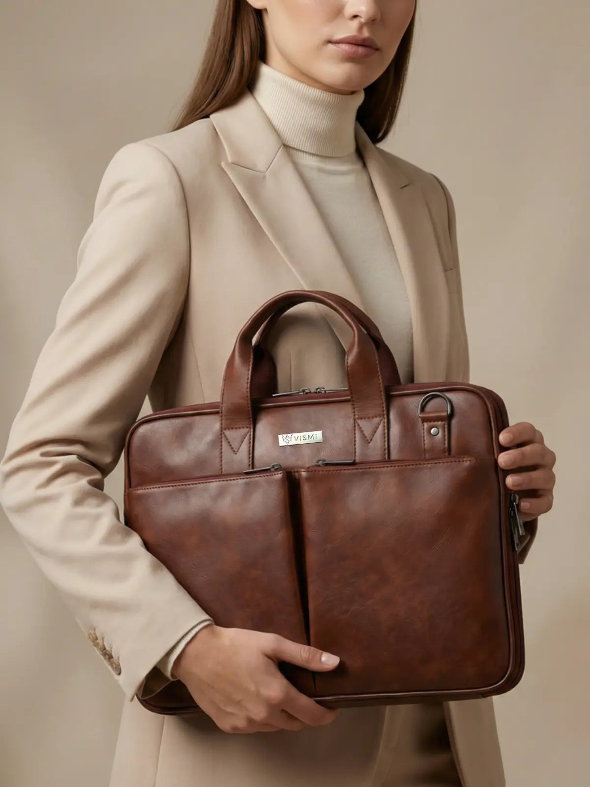 Timeless Monarch Laptop Messenger Bag - Coffee Brown