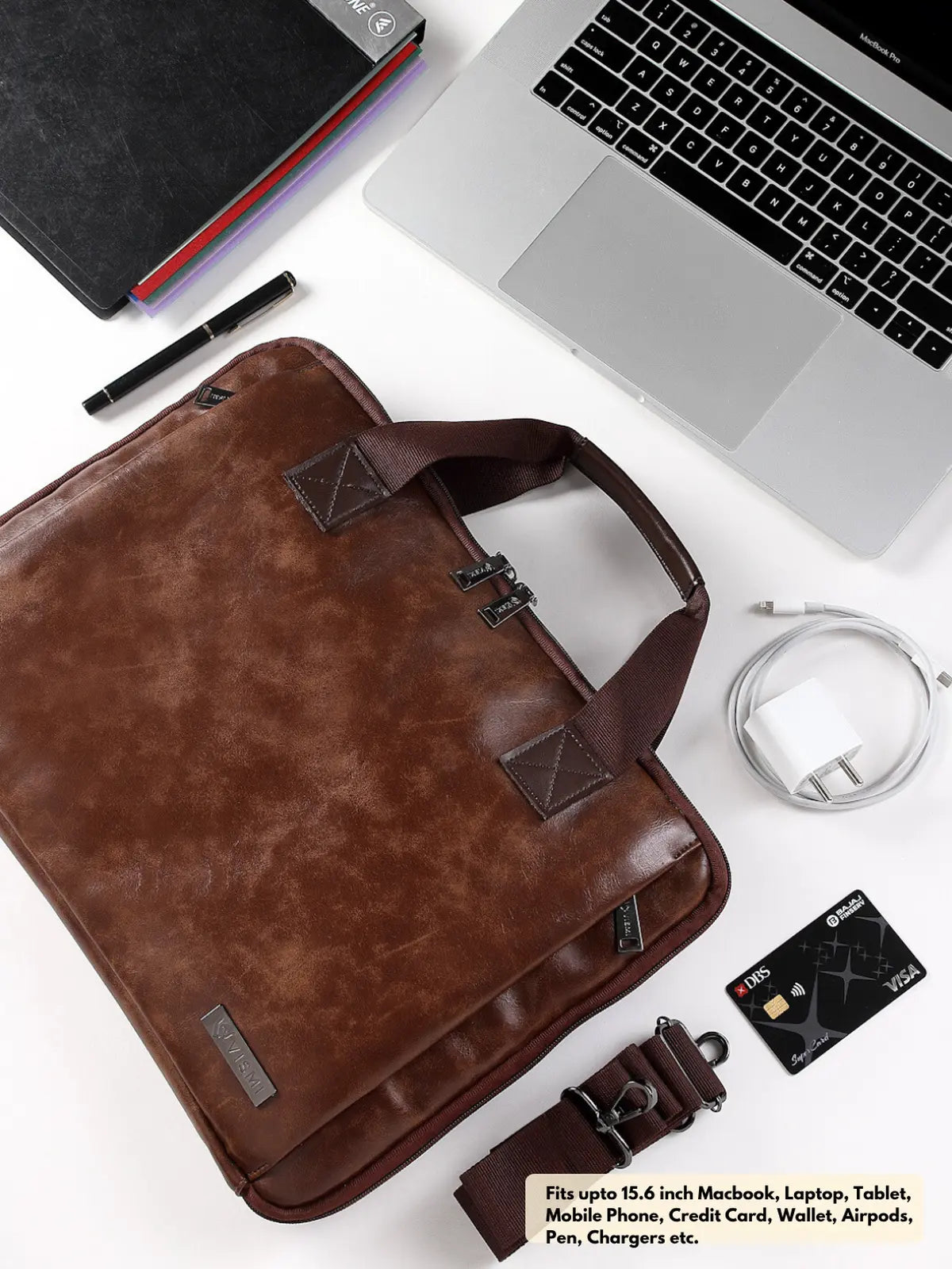 Timeless Unity Laptop Messenger Bag - Coffee Brown