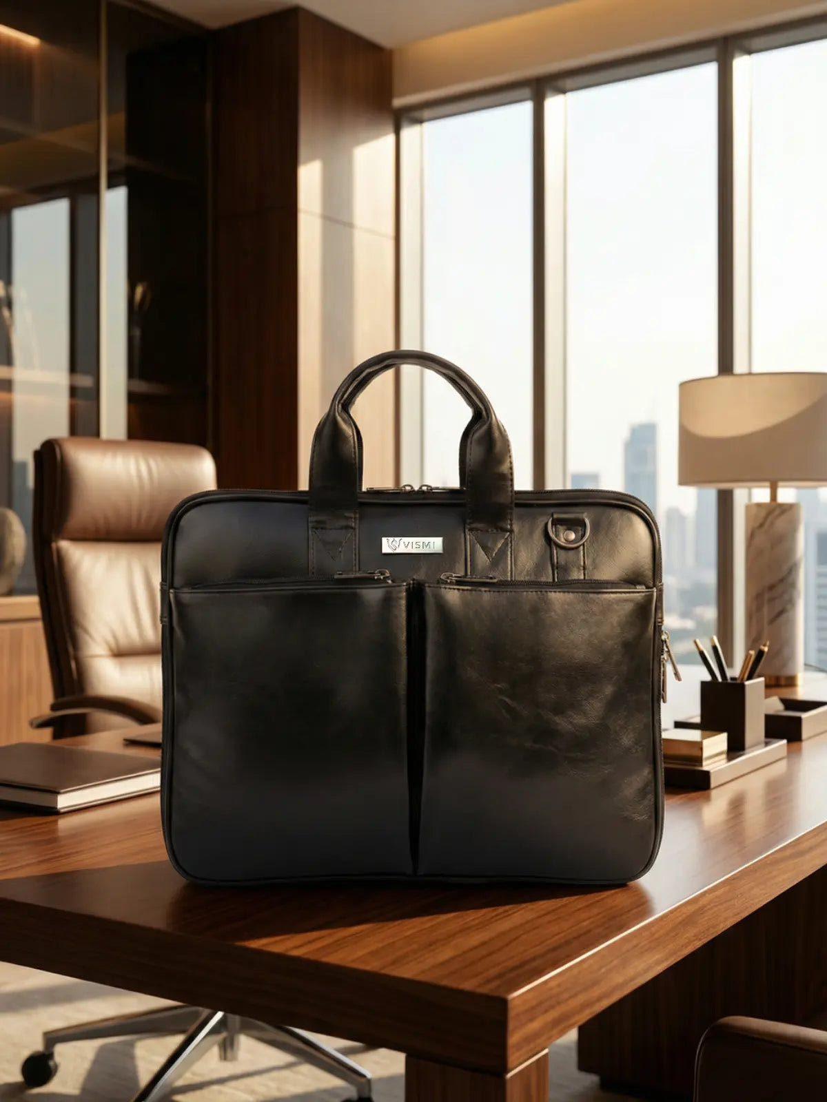 Timeless Monarch Laptop Messenger Bag - Black