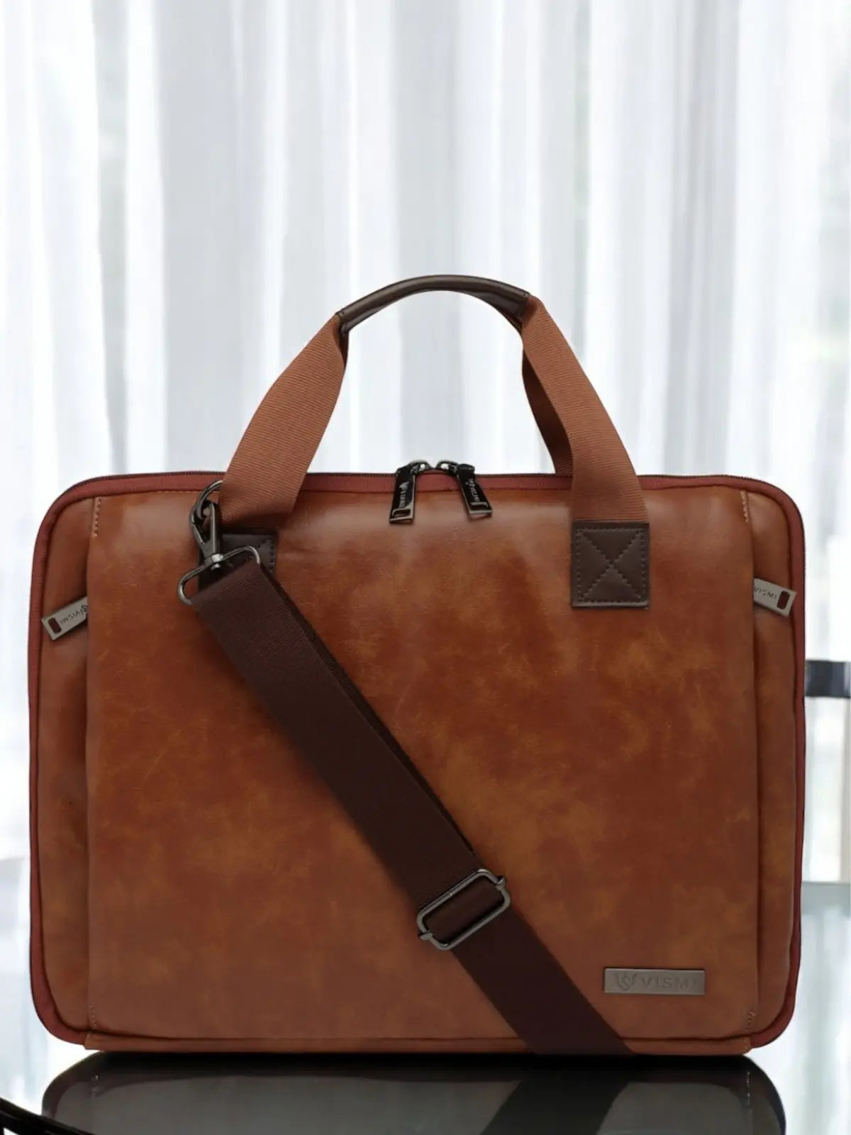 Timeless Unity Laptop Messenger Bag - Tan
