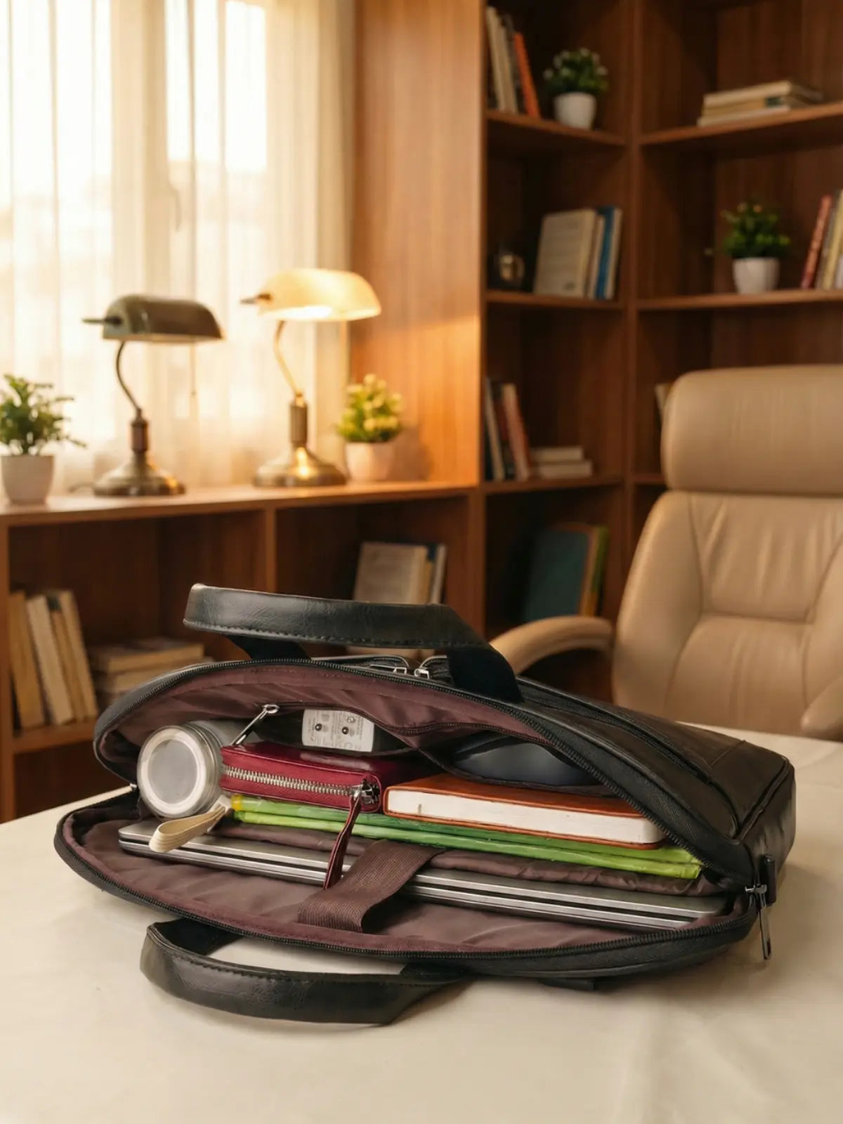 Timeless Monarch Laptop Messenger Bag - Black