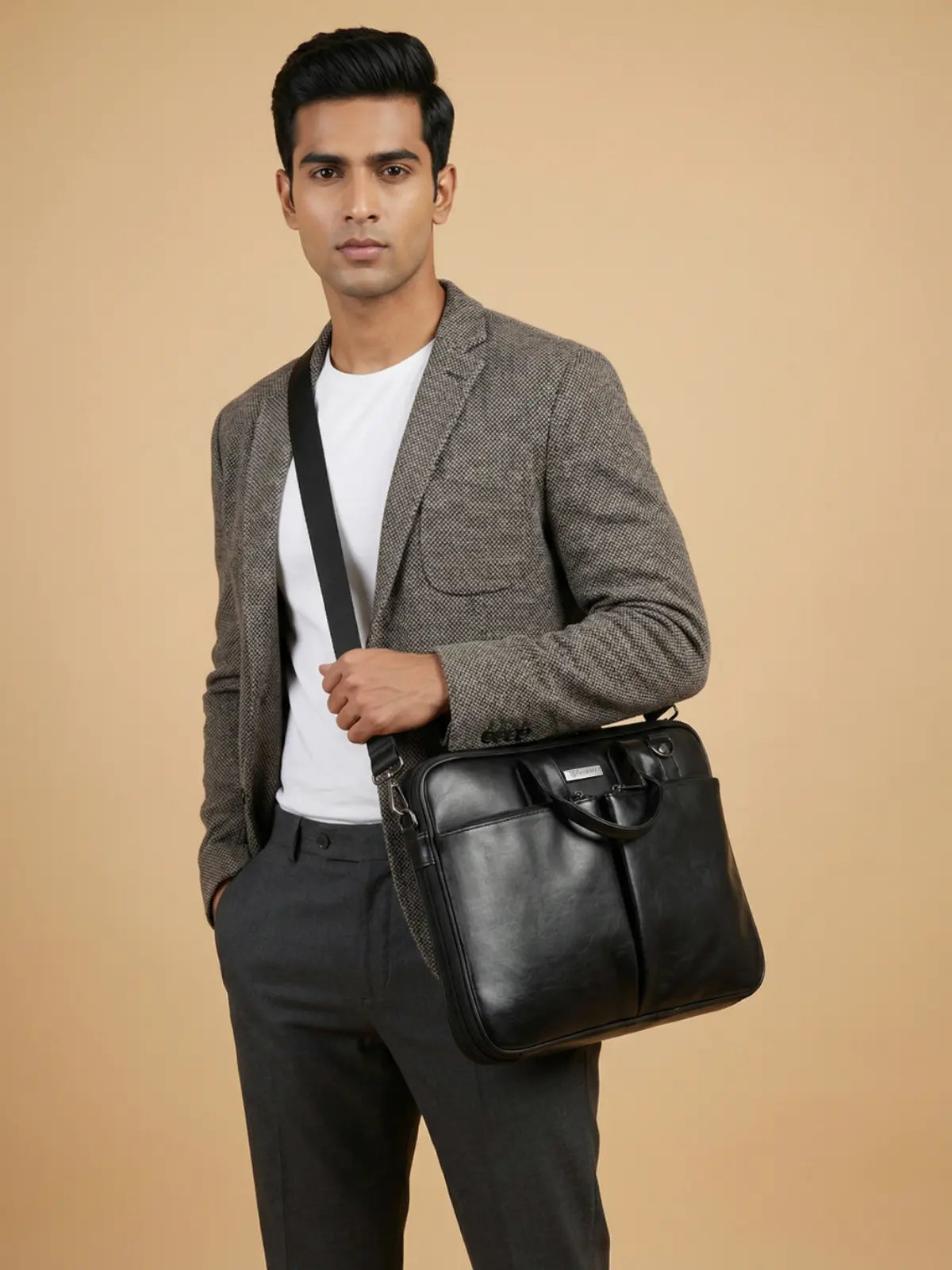 Timeless Monarch Laptop Messenger Bag - Black