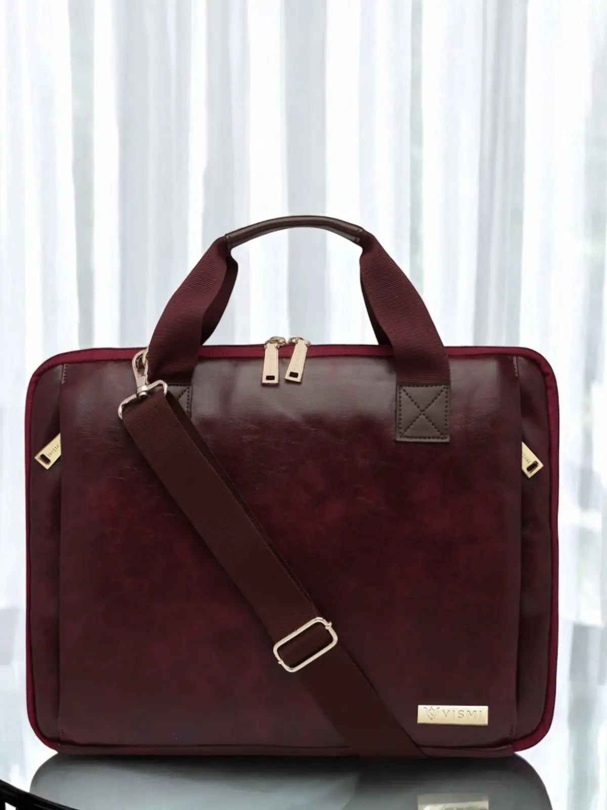 Timeless Unity Laptop Messenger Bag - Wine