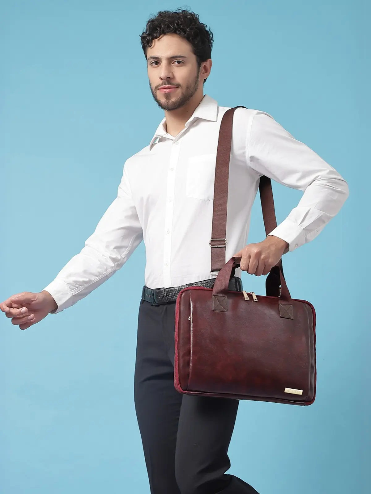Timeless Unity Laptop Messenger Bag - Wine