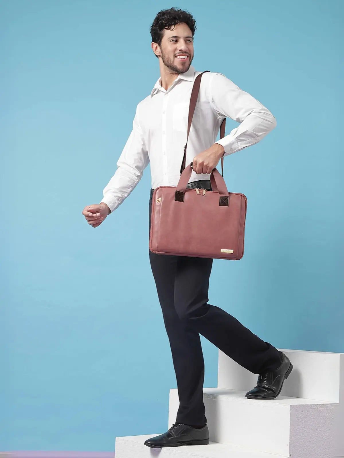 Timeless Unity Laptop Messenger Bag - Blush Pink