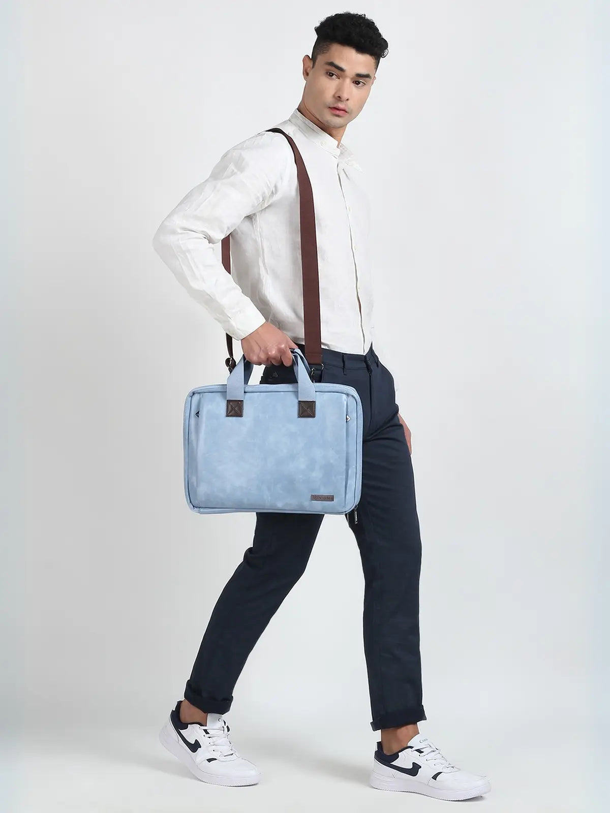 Timeless Unity Laptop Messenger Bag - Sky Blue