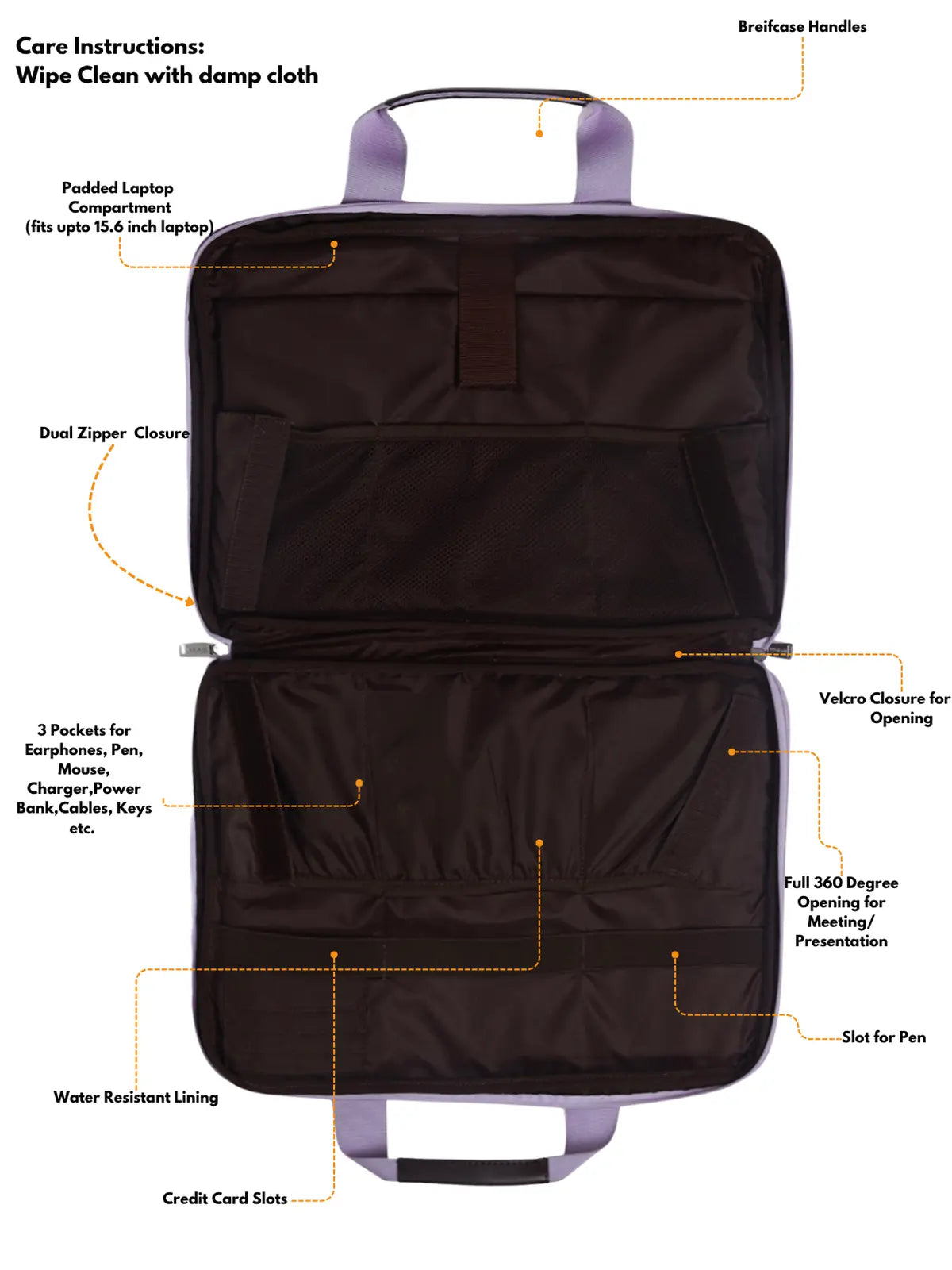 Timeless Unity Laptop Messenger Bag - Lavender