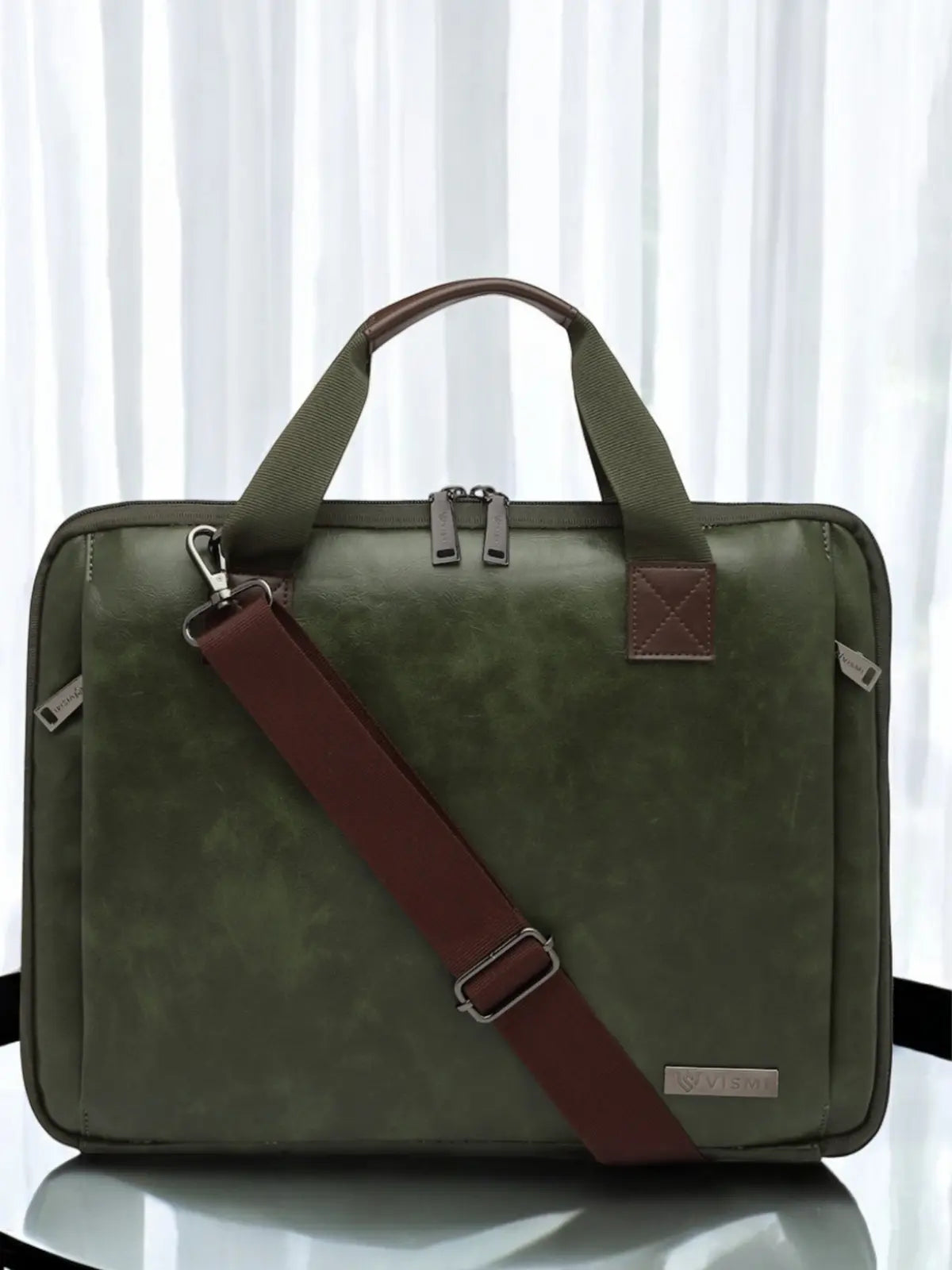 Timeless Unity Laptop Messenger Bag - Olive Green