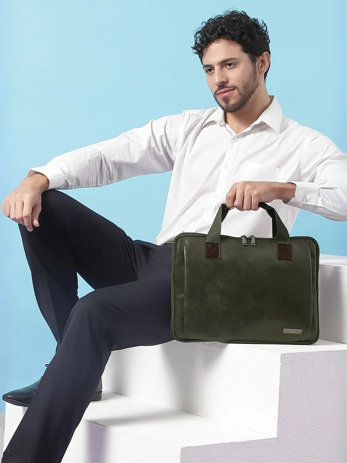 Timeless Unity Laptop Messenger Bag - Olive Green