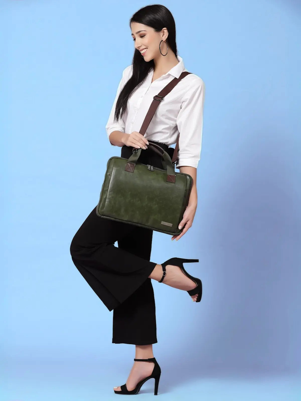 Timeless Unity Laptop Messenger Bag - Olive Green