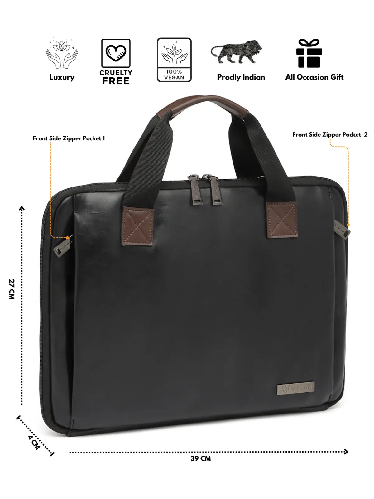 Timeless Unity Laptop Messenger Bag - Black