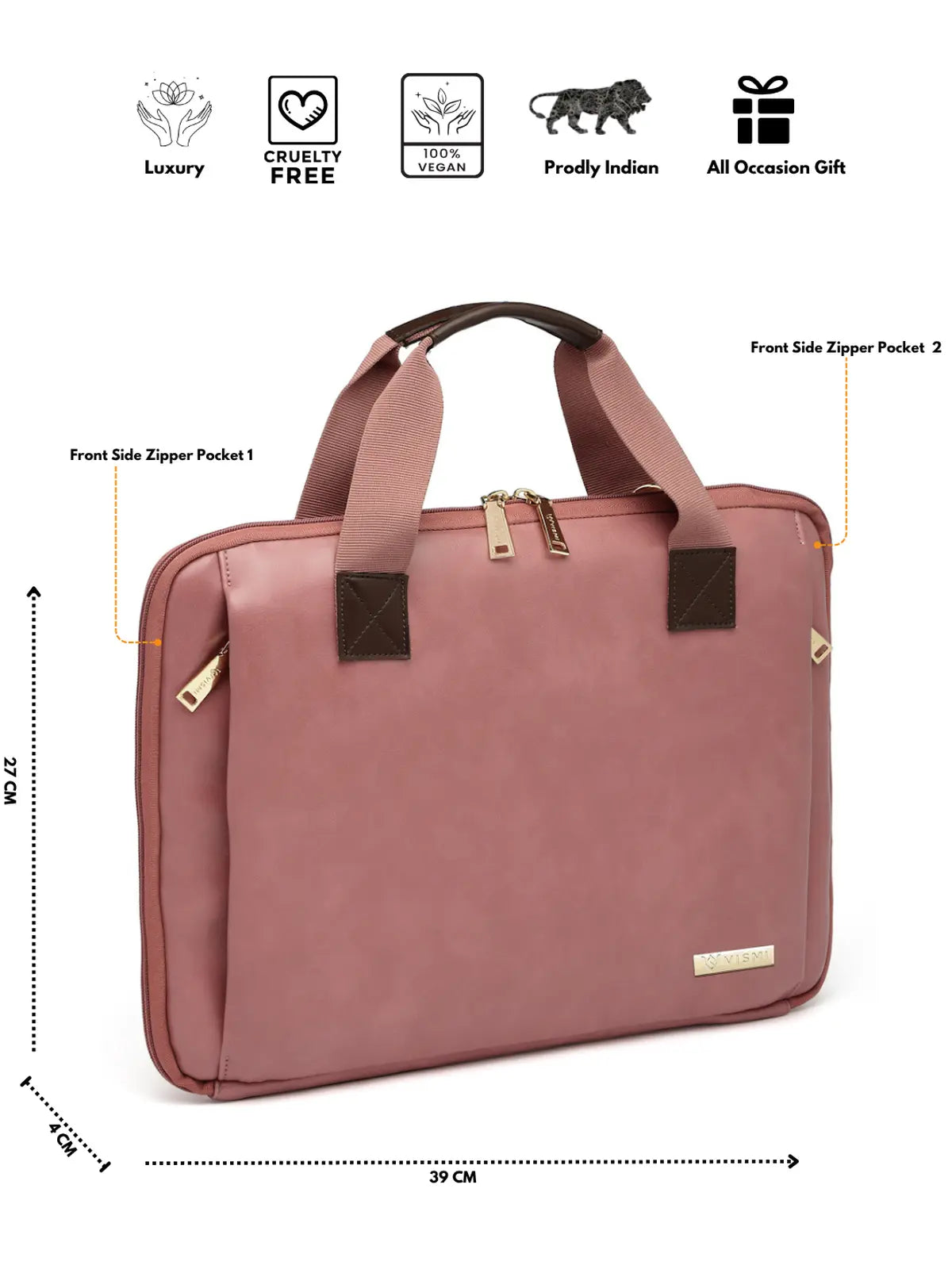 Timeless Unity Laptop Messenger Bag - Blush Pink