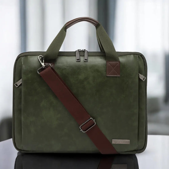 Timeless Unity Laptop Messenger Bag - Olive Green