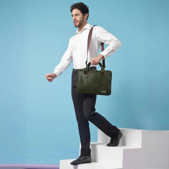 Special Rakhi Gift Combo - Laptop Bag + Tote Handbag (Teal Blue)