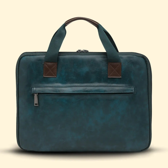 Special Rakhi Gift Combo - Laptop Bag + Tote Handbag (Teal Blue)