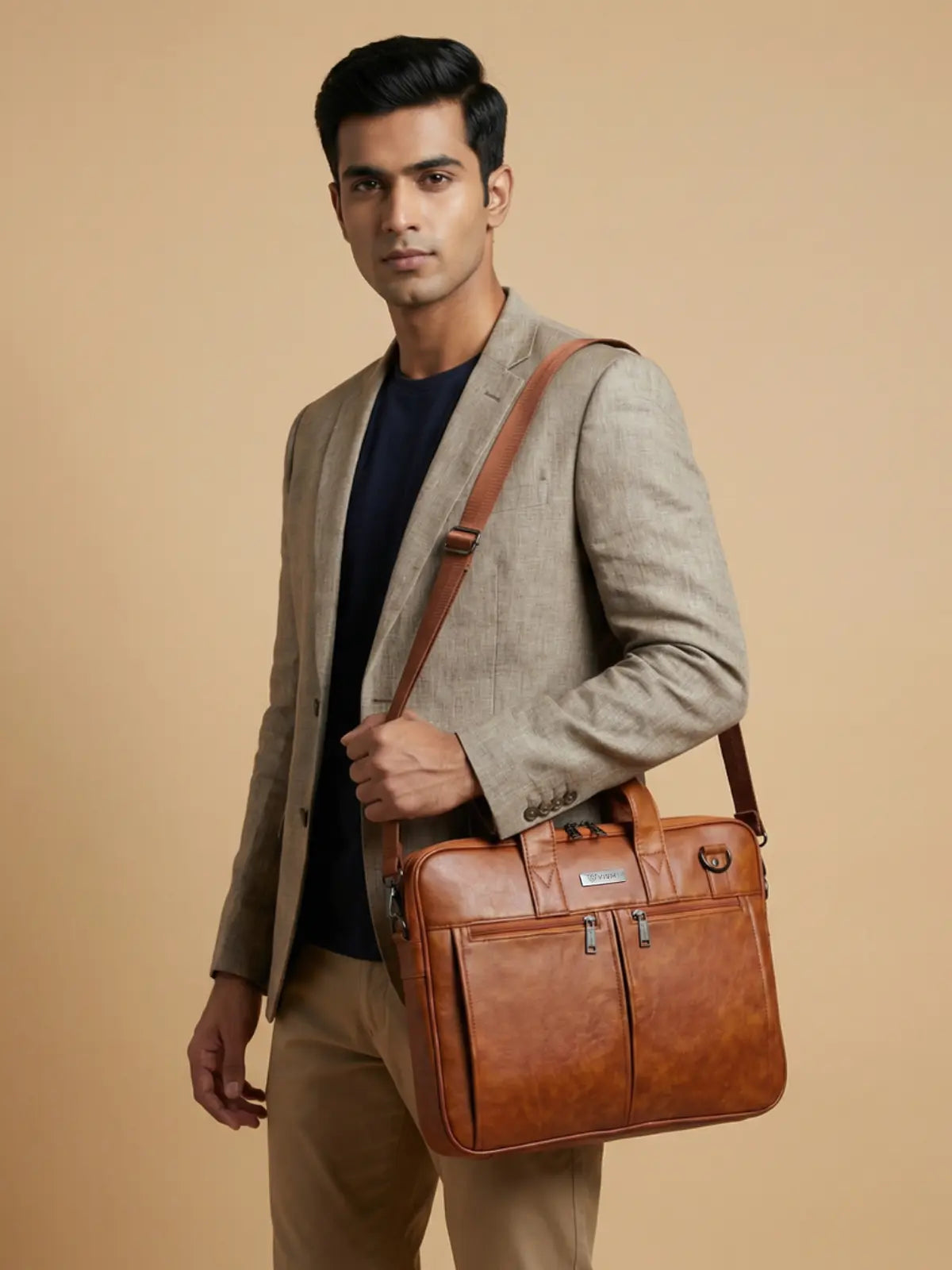 Timeless Neo Laptop Bag - Tan