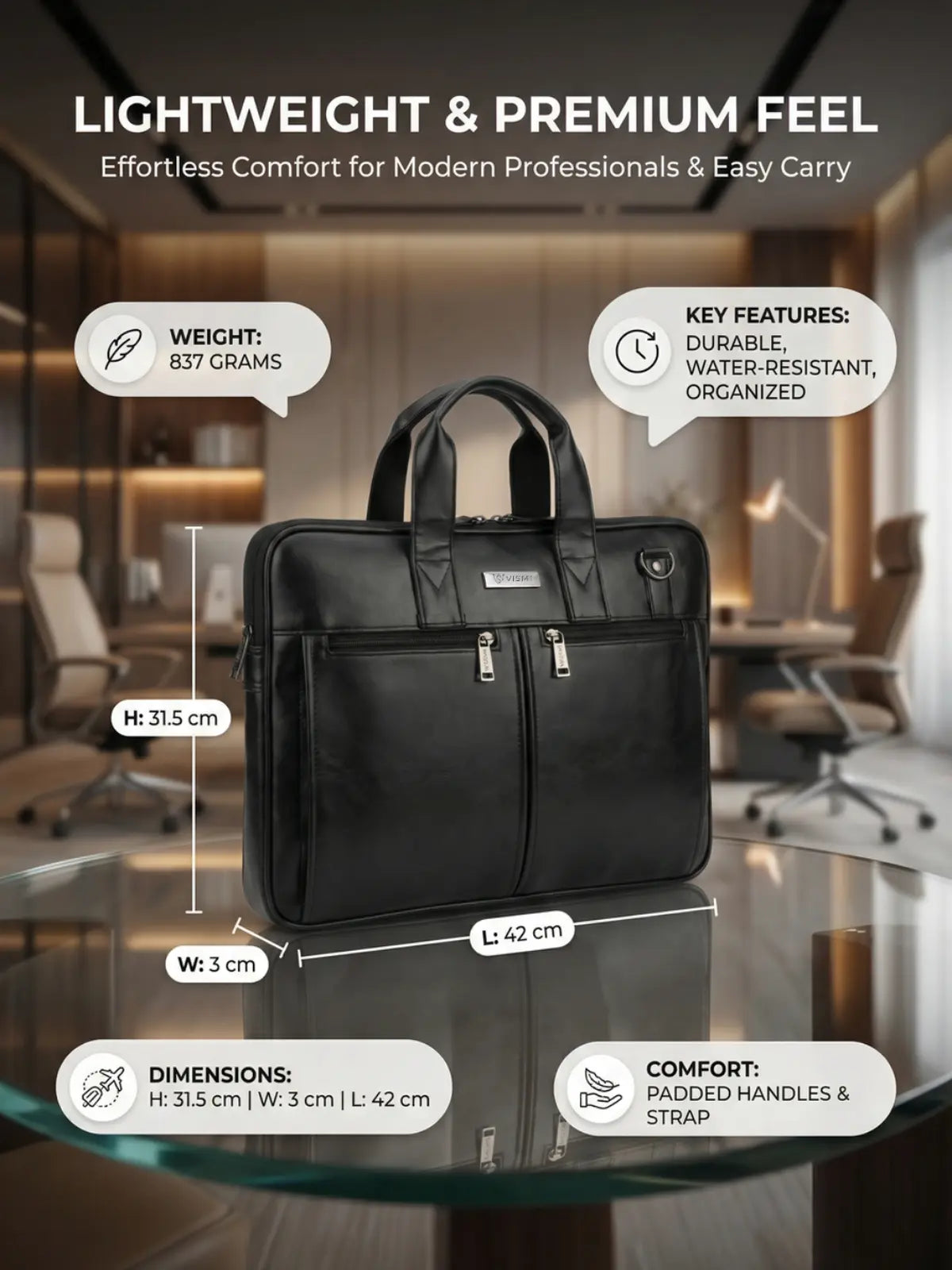 Timeless Neo Laptop Bag - Black